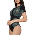 thumbnail image 3 of Picia Mandala Womens One Piece Swimsuits Modest Tummy Control Bathing Suits Lace Up Slimming Swim Suit-Medium, 3 of 9