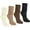 Black Brown Beige Khaki, variant on 4 Pairs Slouchy Socks for Women, Scrunch Boot Long Knee High Knit Tube Athletic Slouch Socks for Woman