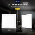 thumbnail image 2 of 12 Inch LED Square Slim Flush Mount Ceiling Light, 3000k/4000k/5000k, 24W,1920LM, Dimmable, Damp Location for Bedroom, Kitchen, Office,Closet,Laundry Room (1, 12 inch), 2 of 7