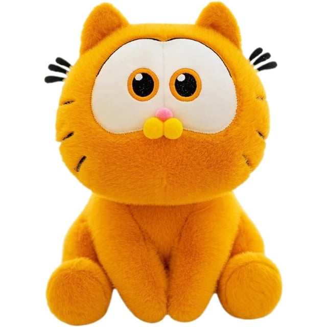 Fat Orange Cat Plush, 25cm Orange Cat Soft Plush Toy, Orange Cat Stuffed Animals Toy, Cute Garfied Doll for Children Boys Girls Birthday Gift
