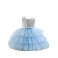 thumbnail image 2 of NAISIBABY Girls Princess Dress, Cute Wedding Birthday Dress Sleeveless Lace Sequin Mesh Prom Maxi Dress Blue 12M, 2 of 4