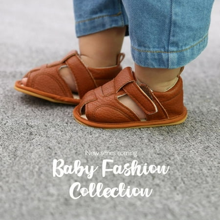 

Newborn Baby Boys Girls Soft Sole Crib Shoes Infant Toddler Summer Sandals
