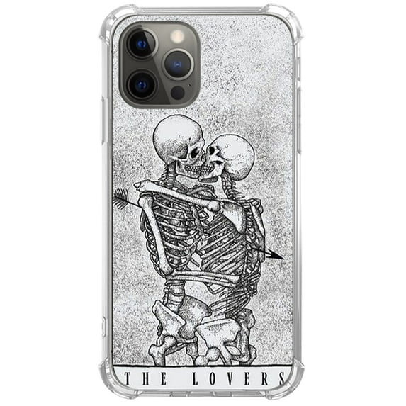 Lovers Tarot Case for iPhone 14 Pro Max,Aesthetic Art Design TPU Bumper Cover Case
