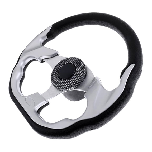 Boats Steering Wheel Pontoons Boats Accessories Replacements Aluminum Alloy 3 Spokes Steering Wheel for Yacht Speedboat