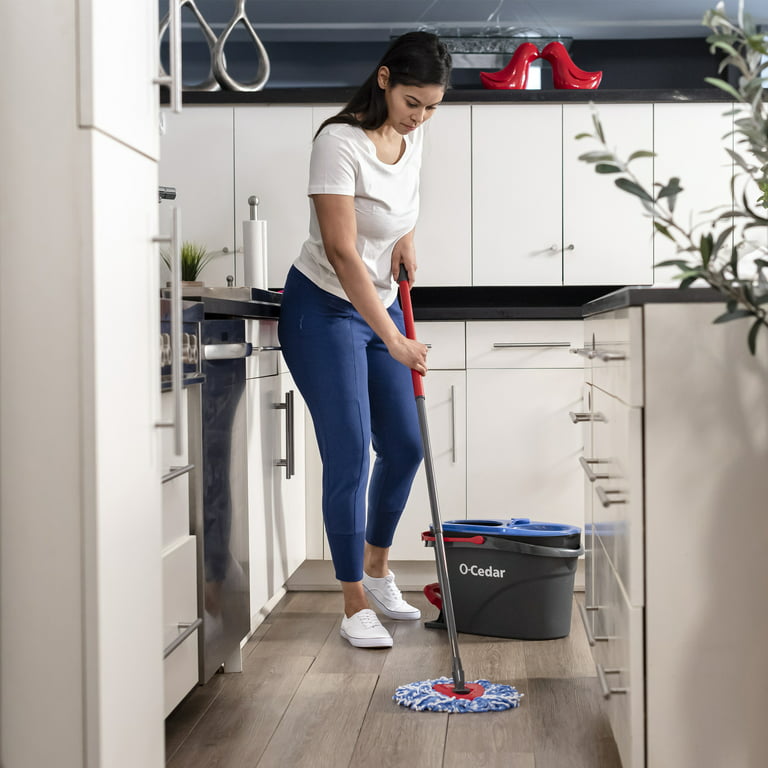  O-Cedar EasyWring RinseClean Microfiber Spin Mop & Bucket Floor  Cleaning System, Grey : Everything Else