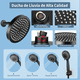 thumbnail image 5 of Regadera Bloosom  Telefono Cabezal De Ducha Redonda Baño Kit negro, 5 of 5