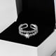 thumbnail image 5 of Plata Mujeres Tendencia de la moda completa Zircon Anillo Señoras Joyería Anillos para Mujeres Tamaño 6 10, 5 of 6
