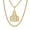 Gold Pendant Silver Letter B, variant on Western Cowboy Double Layer Letter Pendant Necklace, Personalized Cattle Tag Style, Two-Tone Initials, 14K Gold-Plated Chains, Adjustable Fashion Jewelry