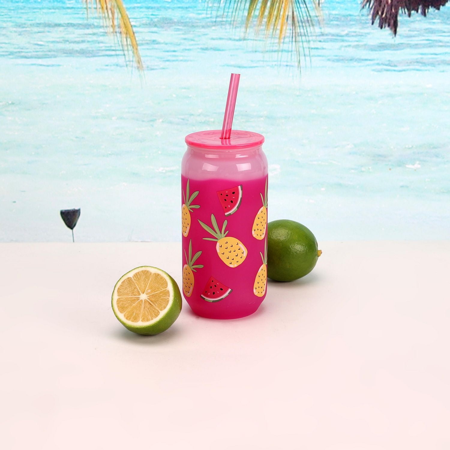 Gobelet à bière à changement de couleur Mainstays, rose Gobelet à bière rose