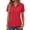Red #1, variant on Womens Golf Polo Shirts Summer Short Sleeve 1/4 Zip Tops Moisture Wicking Casual Tennis Activewear with Pockets Red 3XL