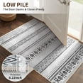 thumbnail image 6 of KoshiMe Area Rugs 9'x12', Low Pile Non-Slip Washable Rug for Living Room, Soft Boho Moroccan Neutral Geometric Indoor Rug for Bedroom Dining Room Office, Grey Black, 6 of 9