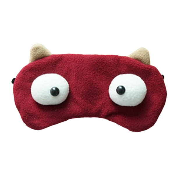 Lindo antifaz para dormir con diseño de dibujos animados, cómodo y con correa elástica. Rojo