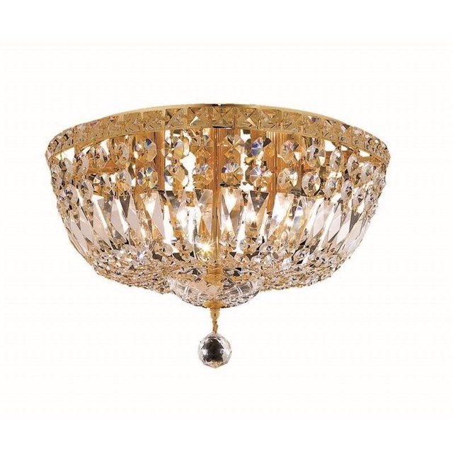Elegant Lighting Tranquil 16" 6 Light Spectra Crystal Flush Mount