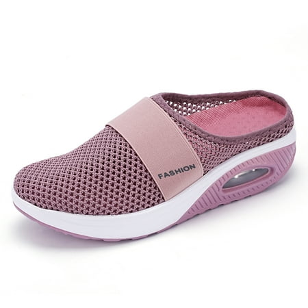 

Fangasis Womens Slippers Air Cushion Slip-On Mesh Shoes Orthopedic