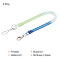thumbnail image 3 of Uxcell Retractable Coil Spring Keychain Clasp with Key Ring 380mm, 2 Pack Plastic Spiral Stretchy Cord, Blue Green, 3 of 5