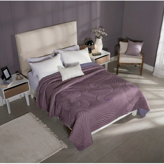 VENETIAN ULTRA SLIM SOFT TEXTURE REVERSIBLE COMFORTER SET 4 PCS CALIFORNIA KING SIZE MADE IN MEXICO