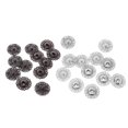 thumbnail image 1 of Tornillos De Presión , Prensados, De Costura Huecos Redondeados, Paquete (6 Sets Blanco, 6 Sets De Negro) Baoblaze Broches de presión Broches, 1 of 8