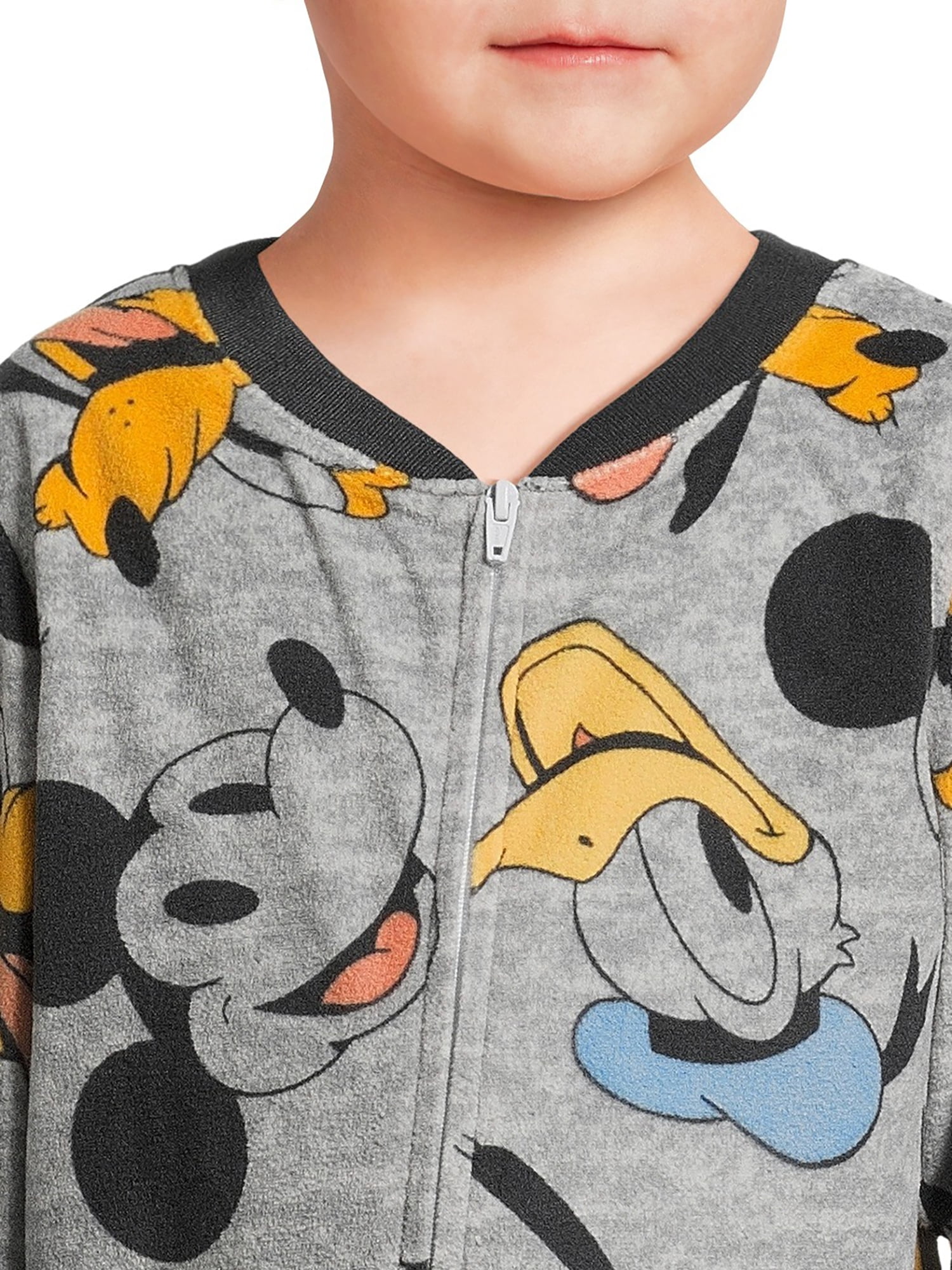 Mickey Mouse Toddler Boys One Piece Sleeper Pajamas, Sizes 12M-5T