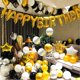 thumbnail image 1 of 114 PCS Luxurious Black Gold Birthday Party Decorations with Hand Pump Dot Glue Tape, Happy Birthday Balloons Set for Party, Mens Birthday Decorations, 1 of 4