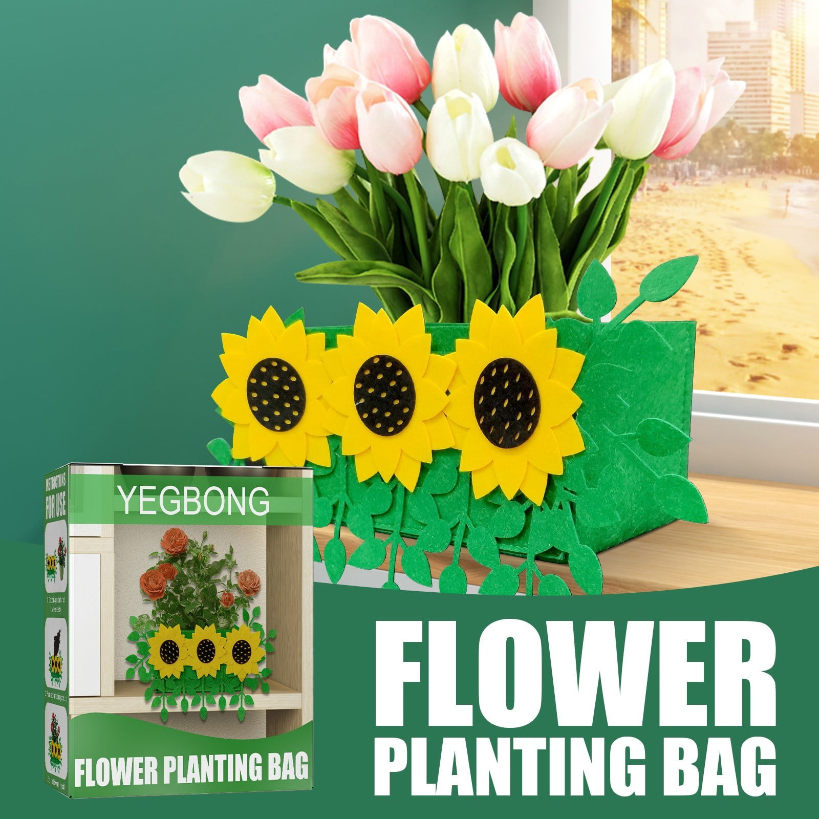 Mishuowoti Felted Fabric Raised Bed Povkeever Raised Planter Garden Bed