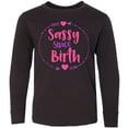 thumbnail image 3 of Inktastic Sassy Since Birth, Arrows, Hearts - Pink Purple Long Sleeve Youth T-Shirt, 3 of 5