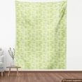 thumbnail image 3 of Scale Sofa Upholstery Fabric by the Yard, Hand Drawn Half Circles with Cured Lines Wave Pattern Doodle Style Image, Decorative Fabric for DIY & Home Accents, 1 Yard, Pale Green and White by Ambesonne, 3 of 4