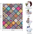 thumbnail image 4 of Multicolor Ethnic Mandala Pattern Blanket,Comfortable Soft Flannel Throw Blanket,All Season,Warm Lightweight Blankets for Sofa Bed Couch Living Room Chair,30"x40", 4 of 4