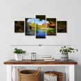 thumbnail image 2 of Elephant Stock Hamilton Pool And Waterfall Wall Art - Horizontal Multi Panel Canvas - Living Room Wall Decor - Nature Multi Panel - Brown And Green Decor - 29" x 12", 2 of 4