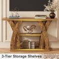 thumbnail image 5 of Tarnorci 3 Tier 54.33" Wood Console Accent Side Table Brindle End Table Hallway Room Decor, 5 of 9