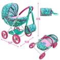 thumbnail image 4 of Cochecito de muñecas Baby Alive Deluxe Classic con corazones verdes/rosas de 46 cm, 4 of 5
