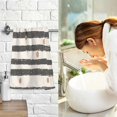 thumbnail image 7 of Yayeee 2 Pack Hand Towels for Bathroom 100% Cotton 16" x 28" Soft Absorbent Kitchen Towel, Black Stripes, 7 of 7