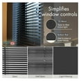 thumbnail image 4 of 1" Slats Cordless Window Blinds, 64L x 28W Inches Solid Pattern Light Filtering Vinyl Indoor-Outside Ceiling Mount Mini Blind, Manual Cordless Rollup Window Privacy Blinds, Black, 4 of 9