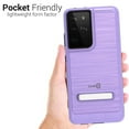 thumbnail image 3 of CoverON For Samsung Galaxy S21 Ultra 5G Phone Case, Slim Metal Kickstand Rugged Dual Layer Cover, Purple, 3 of 8