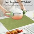 thumbnail image 6 of VCVCOO Sage Green Placemats Set of 4 - Heat Resistant Non-Slip Place mats for Dining Table, Washable Durable PVC Vinyl Woven Table Mats 12x18 inch, 6 of 10