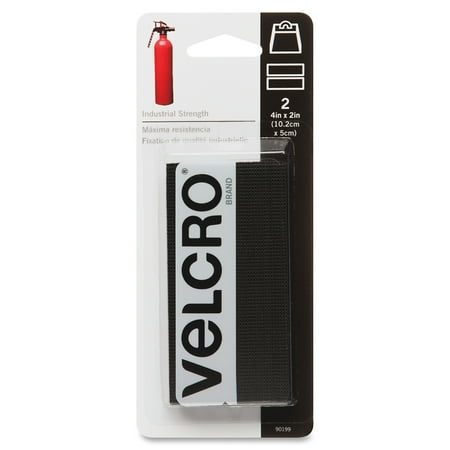 - Velcro 90199 Industrial Strength Sticky-Back Hook and Loop Fastener Strips, 4 x 2, Black