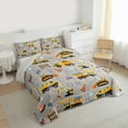 thumbnail image 3 of Homewish Excavator Bulldozer Print Bedding Comforter Set,Construction Vehicle Theme Twin Comforter Sets,Gray Yellow Bedding Set For Kids,Microfiber Bedroom Decor Reversible,2pcs, 3 of 8