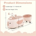thumbnail image 3 of Gymax 2-in-1 Kids Ride on Toy Toddlers Sliding Car w/Detachable Trailer for Children Beige, 3 of 10