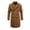 Brown, variant on uublik Mens Trench Coat Navy Long Sleeve Classic Overcoat Open Front Cardigan Jacket