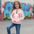 thumbnail image 3 of Xoenoiee Axolotl Milk Tea Stripe Print Girls Half Zipper Hoodie Trendy Fall Sweatshirts Long Sleeve Pullover Tops for Teen Girl Kids Mock Neck Sweater, 11-12 Years, 3 of 7