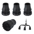 thumbnail image 1 of Quad Cane Tips 5/8 Inch, 4 Pcs Replacement Foot for Standing Stick Women Men Seniors, Black(Style 4), 1 of 7