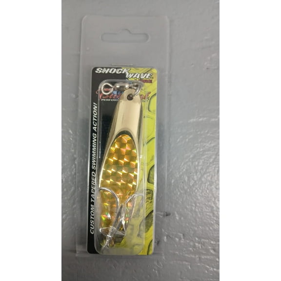 Tsunami Pro Shockwave Treble Hook Lure, Gold, 3 Oz.