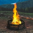 thumbnail image 6 of Blue Sky Outdoor Living 36" x 12" Zion Portable Folding Fire Ring, Stars and Stripes, Black, 6 of 9