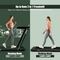 thumbnail image 3 of SuperFit 2.25HP 2 in 1 Folding Treadmill W/ Speaker Remote Control APP Green, 3 of 10