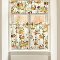 thumbnail image 4 of Fall Kitchen Curtains Valances and Tiers 3 Piece Set, Thanksgiving Pumpkin Maple Leaf Flower Rod Pocket Short Kitchen Tier Curtain Over Sink Window,Farmhouse Cafe Curtains for Autumn Decor 36 Inch, 4 of 6