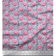 thumbnail image 1 of Soimoi Cotton Cambric Fabric Stripe & Rose Floral Printed Craft Fabric by The Yard 42 Inch Wide, 1 of 1