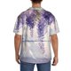 thumbnail image 3 of Balery Lavender Blooms Window Camisa Casual de Manga Corta con Botones para Hombre, Texturizada, Estilo Cubano, para Playa, Verano-Medium, 3 of 5