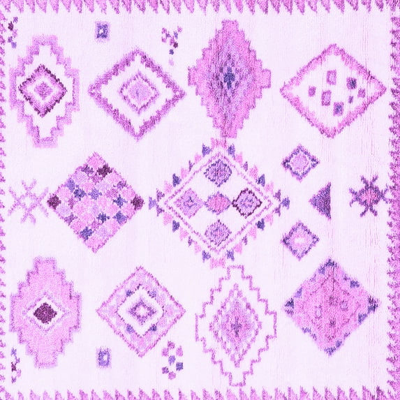 Ahgly Company Indoor Square Solid Purple Modern Area Rugs, 3' Square
