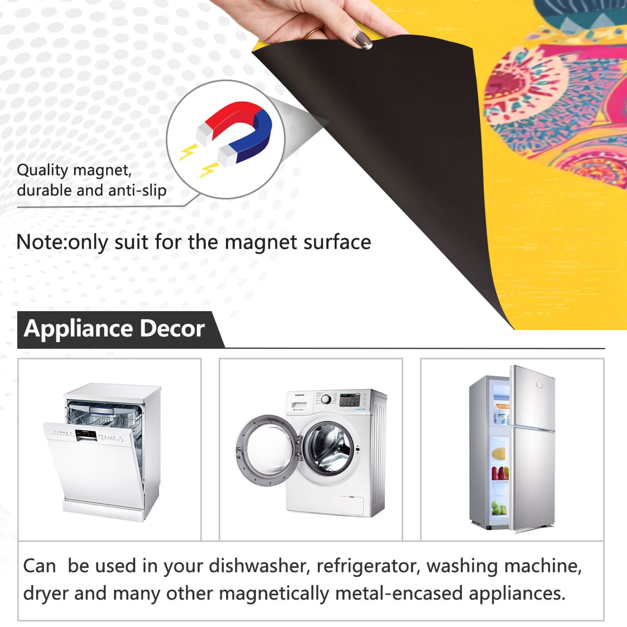 Dishwasher Sticker Magnetic Dishwasher Sticker Magnetic Decorative Sticker Refrigerator Sticker Dishwasher Decorative Stickers Pink Elephant