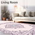thumbnail image 2 of ODIKA 8' x 10' Machine Washable Non-Slip Area Rug, Baroque Scroll High Traffic Rug, Ivory, 471124, 2 of 7