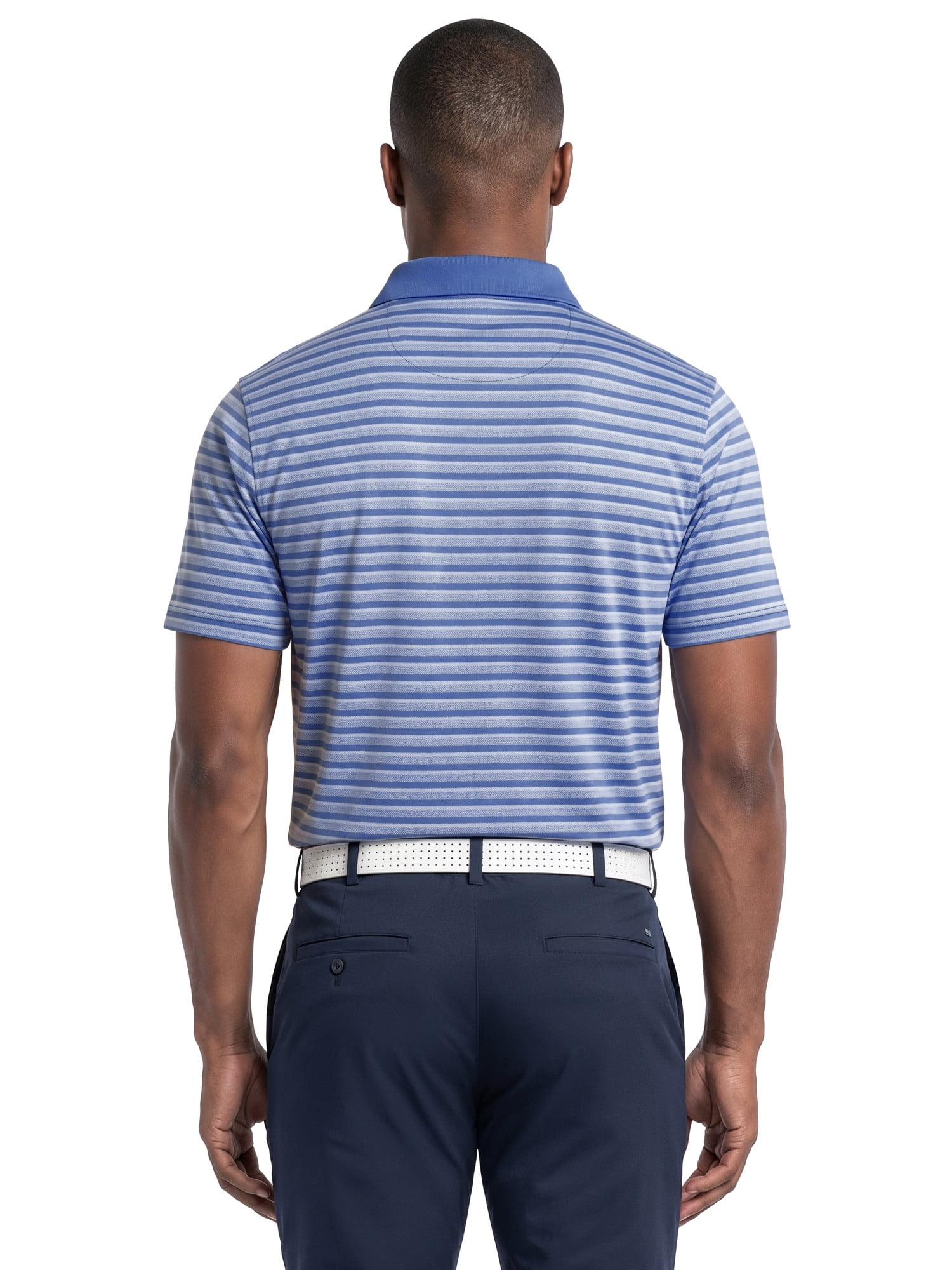 Ben Hogan Performance Men’s & Big Men's Herringbone Stripe Short Sleeve Golf Polo Shirt, Sizes S-4XLT